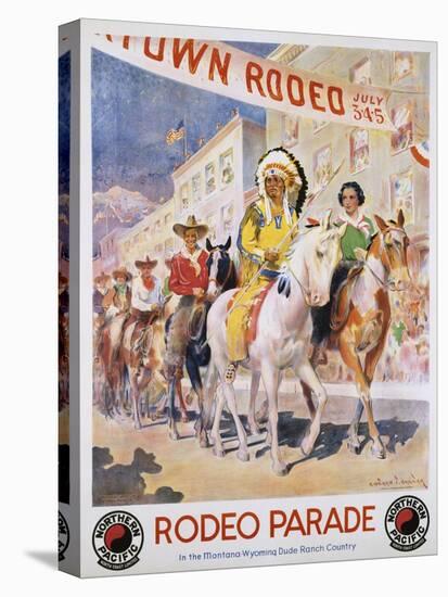 Rodeo Parade Northern Pacific Railroad Poster-Edward Brener-Premier Image Canvas