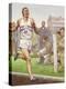 Roger Bannister Running the First Four-Minute Mile-Pat Nicolle-Premier Image Canvas