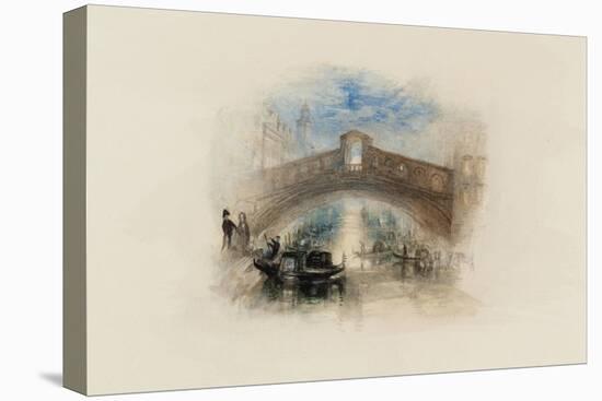 Rogers's Poems 1835 Watercolours, Venice (The Rialto - Moonlight)-J. M. W. Turner-Premier Image Canvas