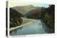 Rogue River, Oregon - River Scene Near Gold Beach-Lantern Press-Stretched Canvas