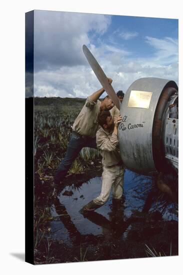 Roland Angel and Allen Waller Working on Angel's Father's Monoplane, Auyantepui, Venezuela, 1965-Carl Mydans-Premier Image Canvas