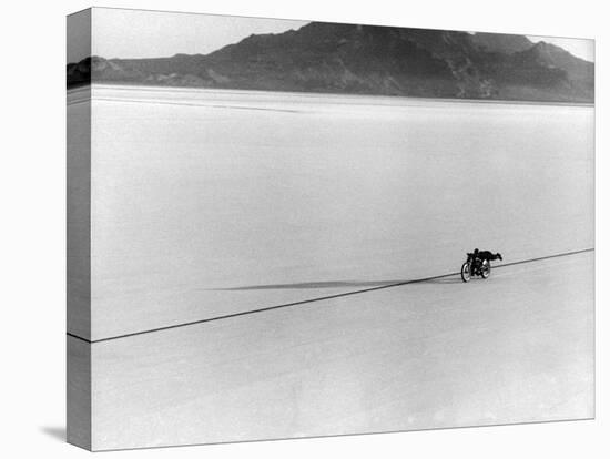 Roland Free Breaking World's Speed Record on Bonneville Salt Flats-Peter Stackpole-Premier Image Canvas