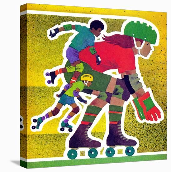 Roller Skate Race - Jack & Jill-Allan Eitzen-Premier Image Canvas