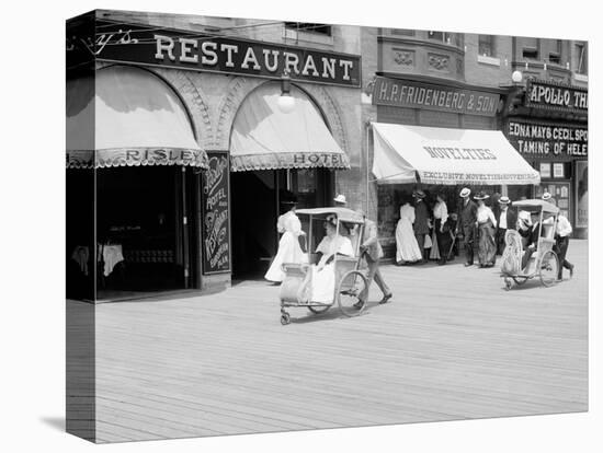 Rolling Chairs on the Boardwalk, Atlantic City, N.J.-null-Stretched Canvas