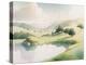 Rolling Hills Watercolor II-Lana Kristiansen-Stretched Canvas