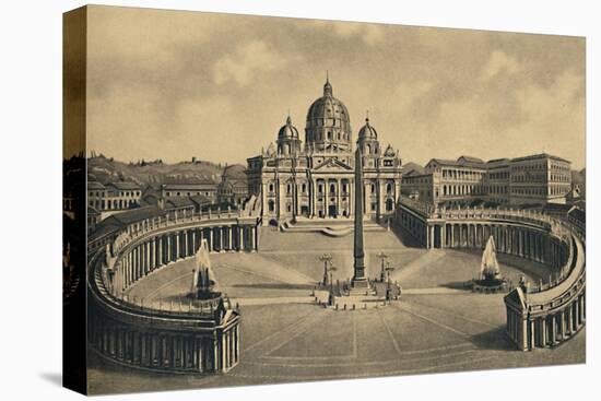 'Roma - Basilica and Square of S. Peter. Vatican Palace', 1910-Unknown-Premier Image Canvas