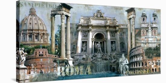 Roma I-John Clarke-Stretched Canvas