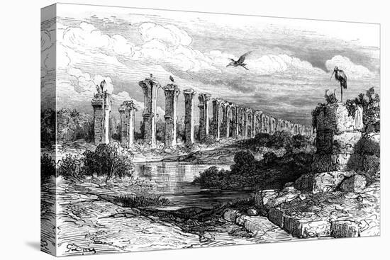 Roman Aqueduct, Merida, Spain, 19th Century-Gustave Doré-Premier Image Canvas