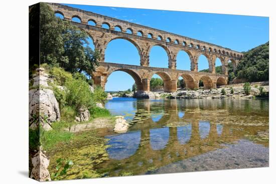 Roman Aqueduct Pont Du Gard, Languedoc, France. Unesco Site.-stevanzz-Premier Image Canvas