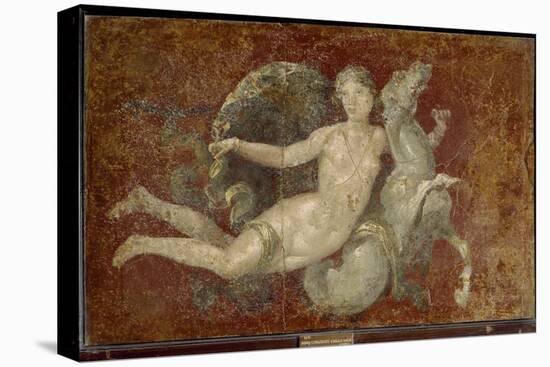 Roman Art : a Woman Riding a Sea Horse-null-Premier Image Canvas