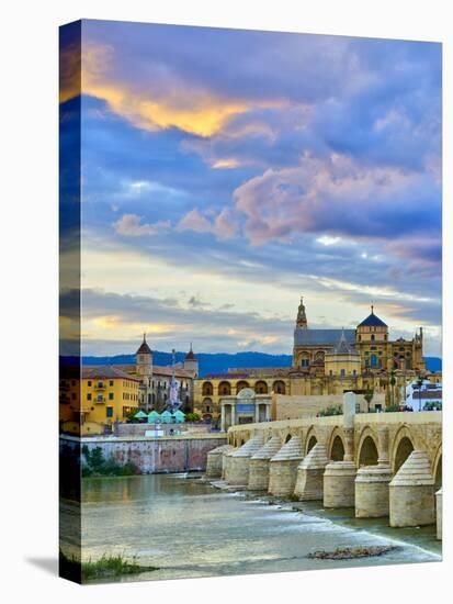 Roman Bridge Over Guadalquivir River and Mezquita, Cordoba, Cordoba Province, Andalucia, Spain-Alan Copson-Premier Image Canvas