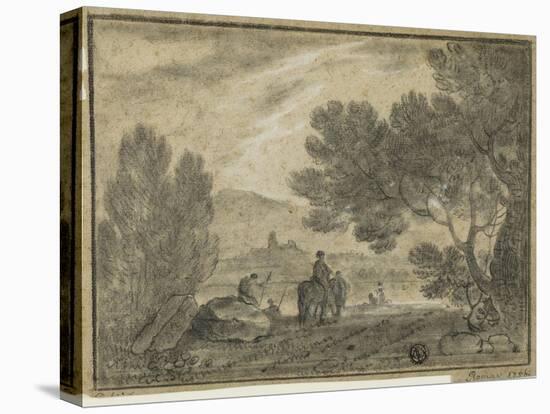 Roman Campagna with Figures, 1756-Richard Wilson-Premier Image Canvas