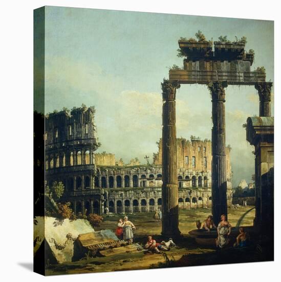 Roman Caprice with the Colosseum-Bernardo Bellotto-Premier Image Canvas