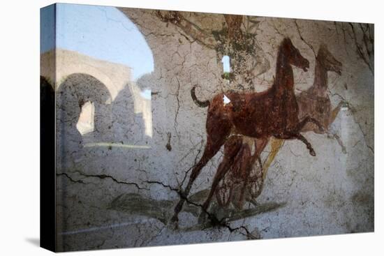 Roman Chariot Fresco, Ancient Ostia (Ostia Antica), Rome, Lazio, Italy, Europe-Oliviero Olivieri-Premier Image Canvas