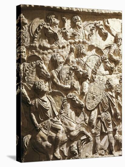 Roman Civilization, Plaster Cast of Trajan's Column, Mauritanian Horsemen-null-Premier Image Canvas