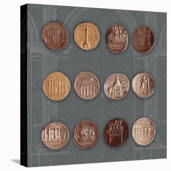 Roman Coins I-The Vintage Collection-Stretched Canvas