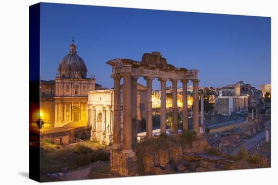 Roman Forum (Unesco World Heritage Site) at Dusk, Rome, Lazio, Italy-Ian Trower-Premier Image Canvas