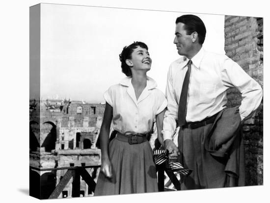 Roman Holiday, Audrey Hepburn, Gregory Peck, 1953-null-Stretched Canvas