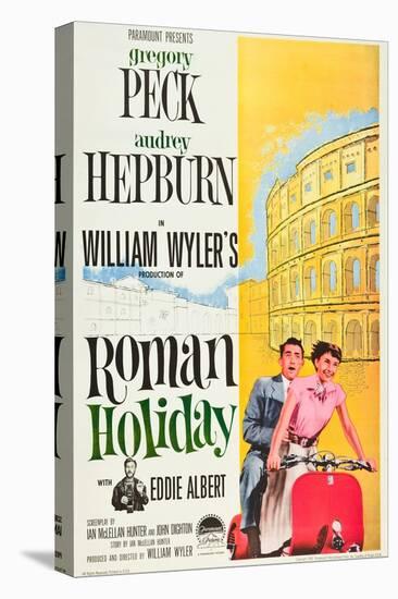 Roman Holiday, Eddie Albert, Gregory Peck, Audrey Hepburn, 1953-null-Stretched Canvas