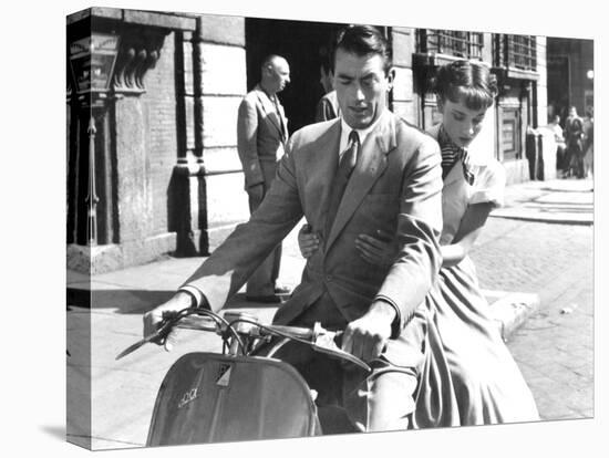 Roman Holiday, Gregory Peck, Audrey Hepburn, 1953-null-Stretched Canvas