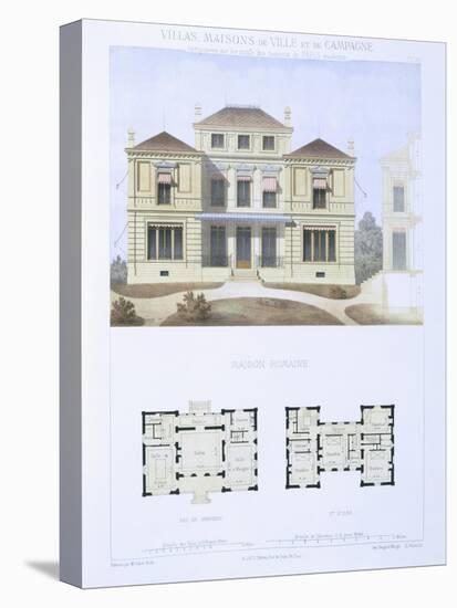 Roman House, from 'Town and Country Houses Based on the Modern Houses of Paris', C.1864-Olive-Premier Image Canvas