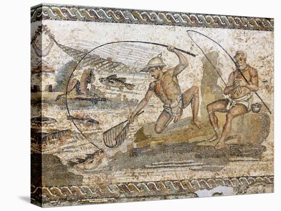 Roman Mosaic Dating from the 2 AD, from the Villa of the Nile at Leptis Magna, Tripoli, Libya-Rennie Christopher-Premier Image Canvas