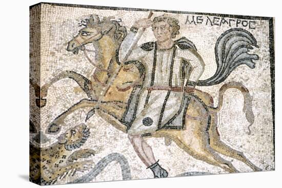 Roman mosaic from Carthage, Horseman hunts leopard, c3rd century-Unknown-Premier Image Canvas