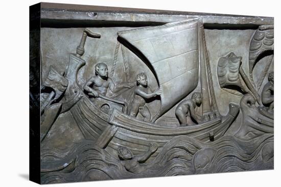 Roman relief of a merchant ship-Unknown-Premier Image Canvas