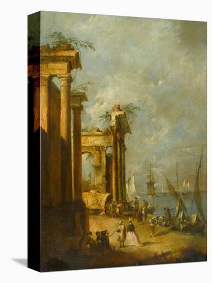 Roman Ruins Near the Lagoon, c.1765-1775-Francesco Guardi-Premier Image Canvas