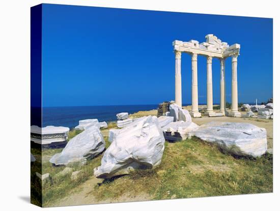 Roman Ruins of the Temple of Apollo, Side, Anatalya Province, Anatolia, Turkey Minor, Eurasia-Sakis Papadopoulos-Premier Image Canvas