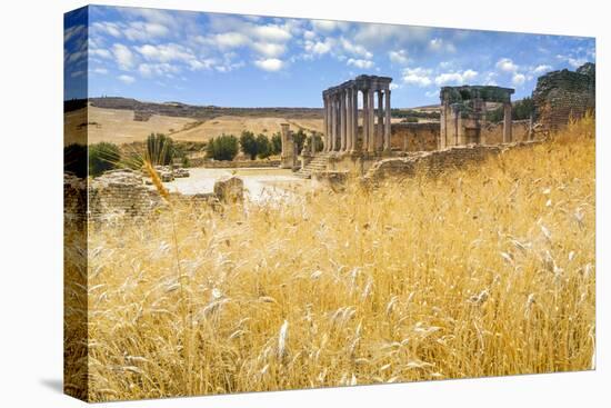 Roman ruins, Temple of Juno Caelestis, Dougga Archaeological Site, Tunisia-Nico Tondini-Premier Image Canvas