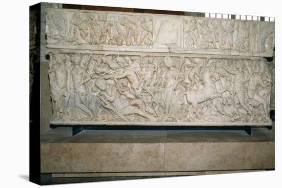 Roman sarcophagus with the legend of Selene and Endymion, 230-235 AD. Artist: Unknown-Unknown-Premier Image Canvas