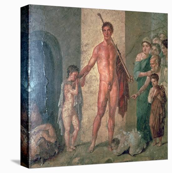 Roman wall-painting of Theseus after killing the Minotaur, 1st century. Artist: Unknown-Unknown-Premier Image Canvas