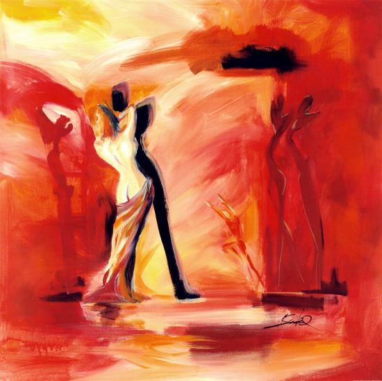 Romance in Red II-Alfred Gockel-Stretched Canvas