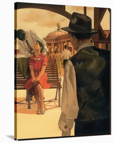 Romance on the Pier-Graham Reynold-Stretched Canvas