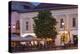 Romania, Baia Mare, Piata Libertatii Square, Outdoor Cafes, Dusk-Walter Bibikow-Premier Image Canvas