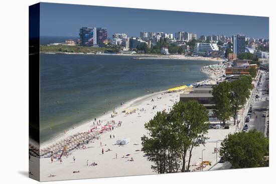 Romania, Black Sea Coast, Mamaia, Elevated Beach View-Walter Bibikow-Premier Image Canvas