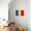 Romania Country Flag - Letterpress-Lantern Press-Stretched Canvas displayed on a wall