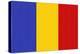 Romania Country Flag - Letterpress-Lantern Press-Stretched Canvas