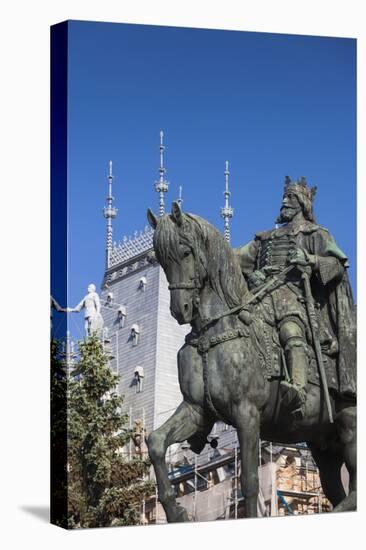 Romania, Moldavia, Iasi, Statue of Stefan Cel Mare-Walter Bibikow-Premier Image Canvas