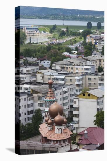 Romania, Moldavia, Piatra Neamt, View from the Mt. Cozla Telegondola-Walter Bibikow-Premier Image Canvas