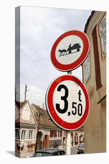 Romania, Road Signs, Ban Sign for Horses and Carts-Fact-Premier Image Canvas