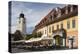 Romania, Transylvania, Sibiu, Piata Mare Square, Outdoor Cafe-Walter Bibikow-Premier Image Canvas