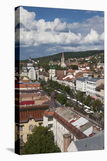 Romania, Transylvania, Targu Mures, View of Piata Trandafirilor Square-Walter Bibikow-Premier Image Canvas