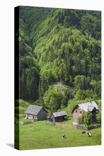 Romania, Transylvania, Tihuta Pass, Mountain Buildings of the Pass-Walter Bibikow-Premier Image Canvas