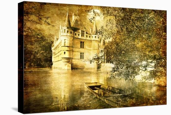 Romantic Castle - Artistic Toned Picture In Retro Style-Maugli-l-Stretched Canvas