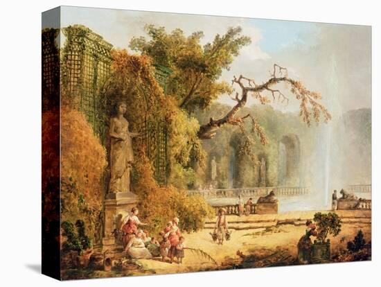 Romantic Garden Scene-Hubert Robert-Premier Image Canvas