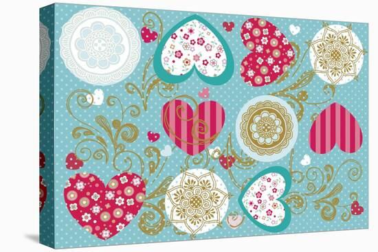 Romantic Hearts-Maria Trad-Premier Image Canvas