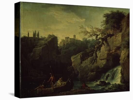 Romantic Landscape (Landscape in the Taste of Salvatore Ros), 1746-Claude Joseph Vernet-Premier Image Canvas