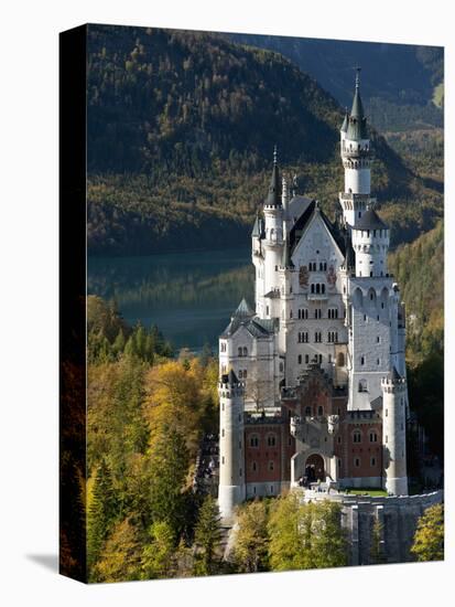 Romantic Neuschwanstein Castle and German Alps During Autumn, Southern Part of Romantic Road, Bavar-Richard Nebesky-Premier Image Canvas